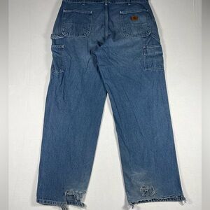 Carharrt B13 Original Dungaree Fit Blue Denim Carpenter Pants Men Size W40x32L